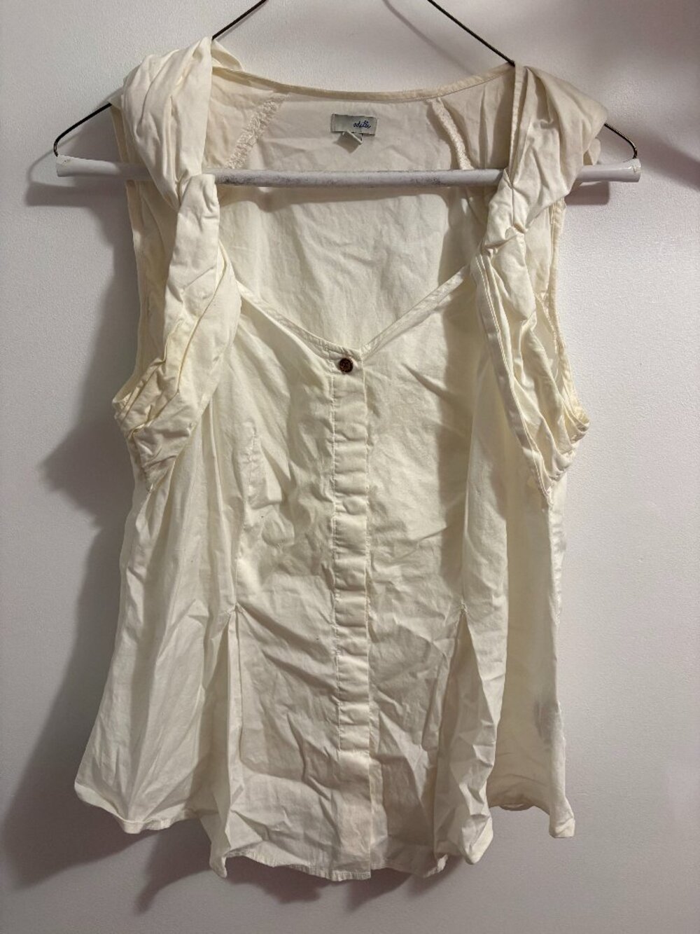 Odille Sleeveless Ruffle Blouse Size 14 AS-IS